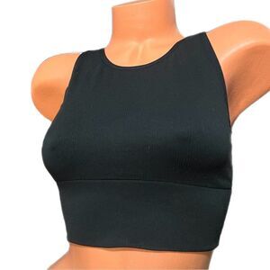 Victoria’s Secret Victoria Sport High Neck Ribbed Unlined Sport Bra black Small